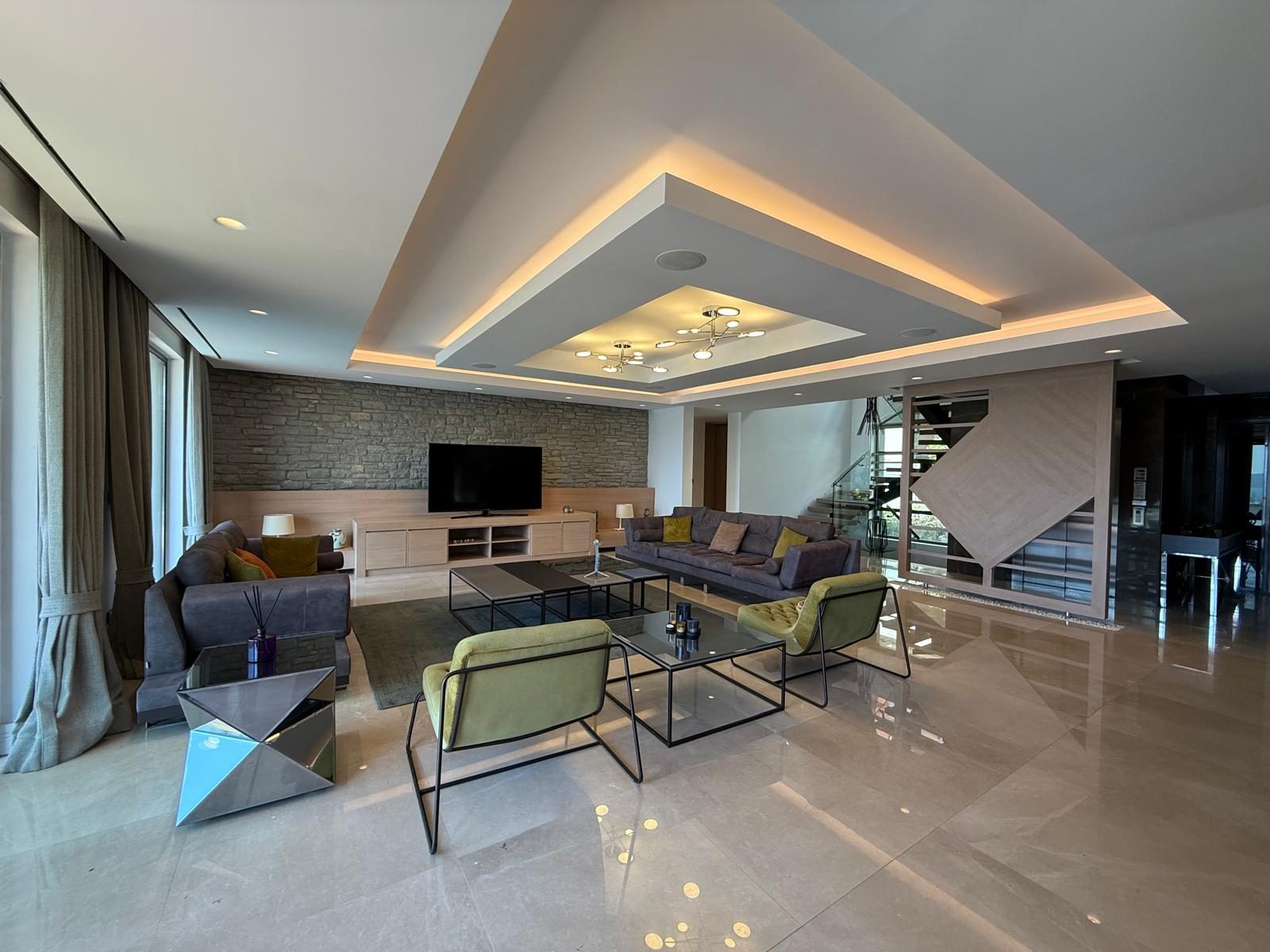 Modern salon ve yaşam alanı